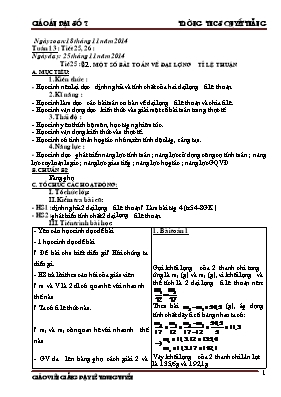 Giáo án Đại số lớp 7 - Tuần 13